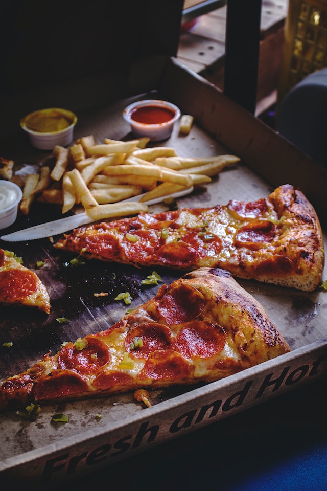 Hvor mange kalorier er der i en pizza fra pizzaria